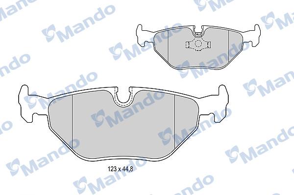 Mando MBF015399 - Тормозные колодки, дисковые, комплект autospares.lv