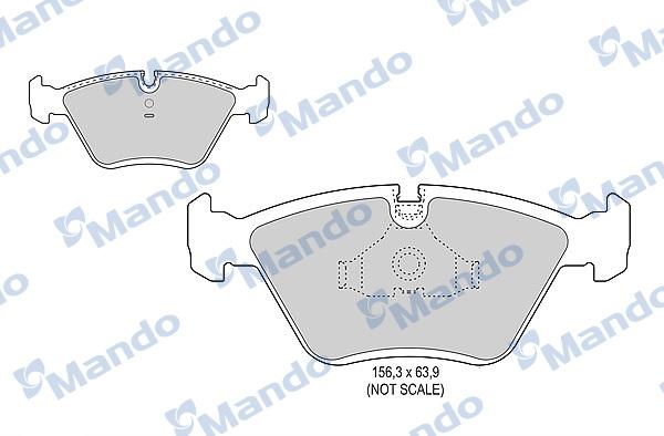 Mando MBF015398 - Тормозные колодки, дисковые, комплект autospares.lv