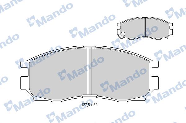 Mando MBF015340 - Тормозные колодки, дисковые, комплект autospares.lv