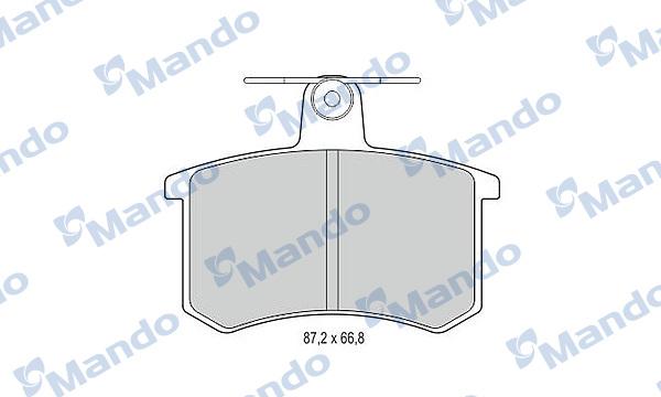 Mando MBF015365 - Тормозные колодки, дисковые, комплект autospares.lv