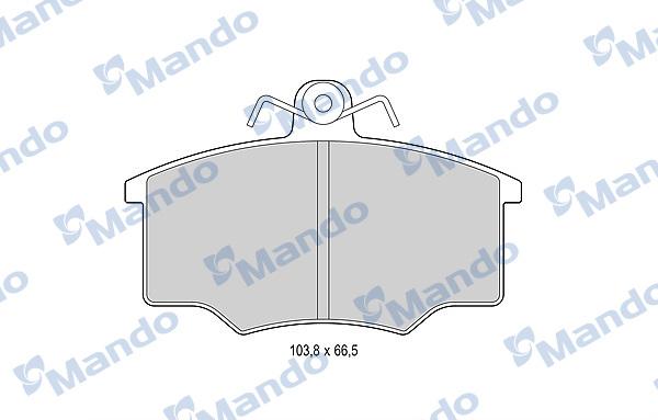 Mando MBF015364 - Тормозные колодки, дисковые, комплект autospares.lv