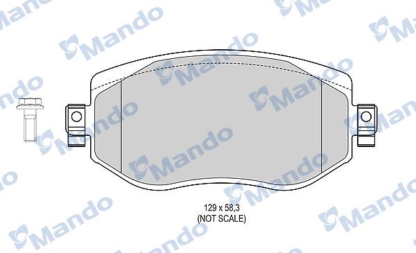 Mando MBF015304 - Тормозные колодки, дисковые, комплект autospares.lv