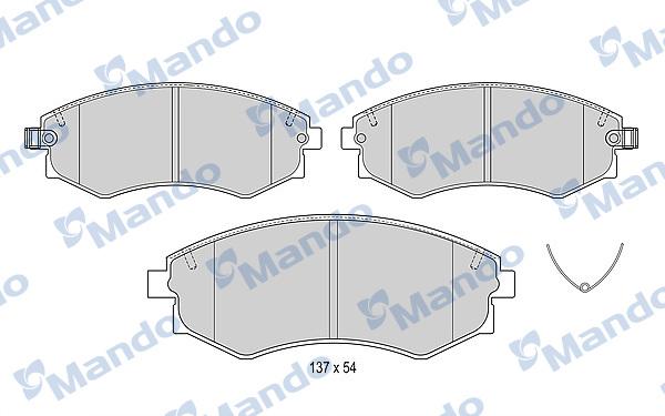 Mando MBF015550 - Тормозные колодки, дисковые, комплект autospares.lv