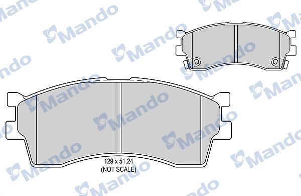 Mando MBF015317 - Тормозные колодки, дисковые, комплект autospares.lv