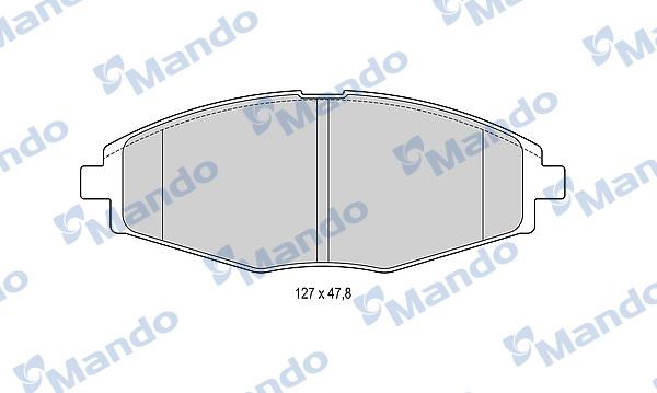 Mando MBF015329 - Тормозные колодки, дисковые, комплект autospares.lv