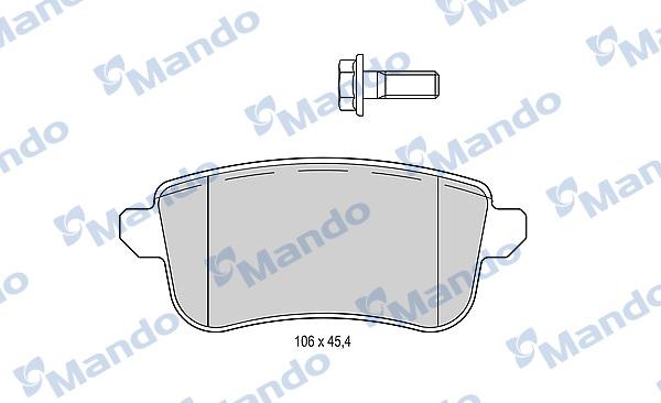 Mando MBF015295 - Тормозные колодки, дисковые, комплект autospares.lv