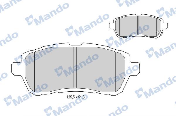 Mando MBF015245 - Тормозные колодки, дисковые, комплект autospares.lv