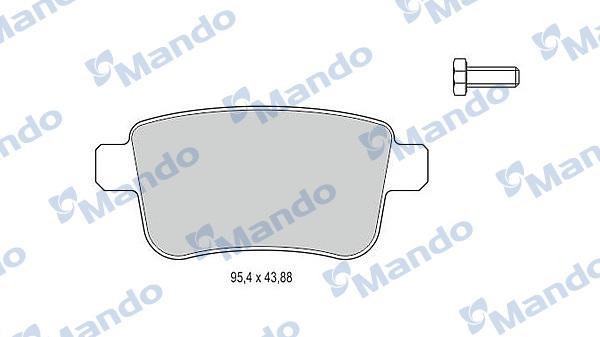 Mando MBF015241 - Тормозные колодки, дисковые, комплект autospares.lv