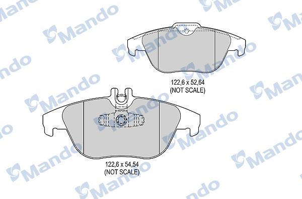 Mando MBF015243 - Тормозные колодки, дисковые, комплект autospares.lv