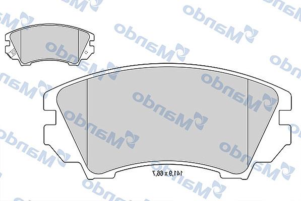 Mando MBF015254 - Тормозные колодки, дисковые, комплект autospares.lv