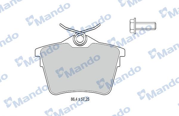 Mando MBF015251 - Тормозные колодки, дисковые, комплект autospares.lv