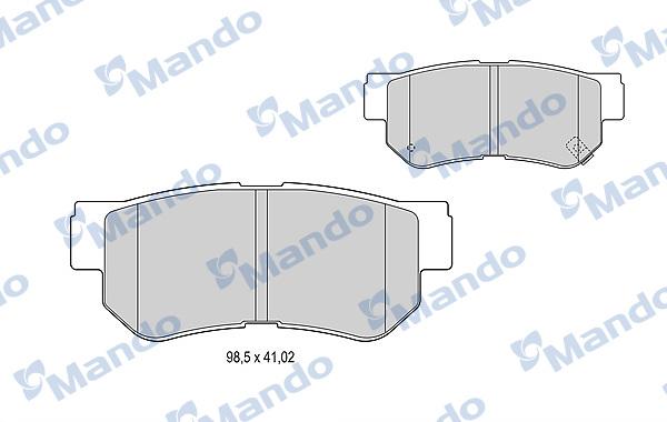 Mando MBF015202 - Тормозные колодки, дисковые, комплект autospares.lv