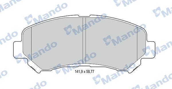 Mando MBF015236 - Тормозные колодки, дисковые, комплект autospares.lv