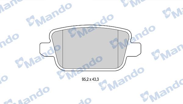 Mando MBF015232 - Тормозные колодки, дисковые, комплект autospares.lv