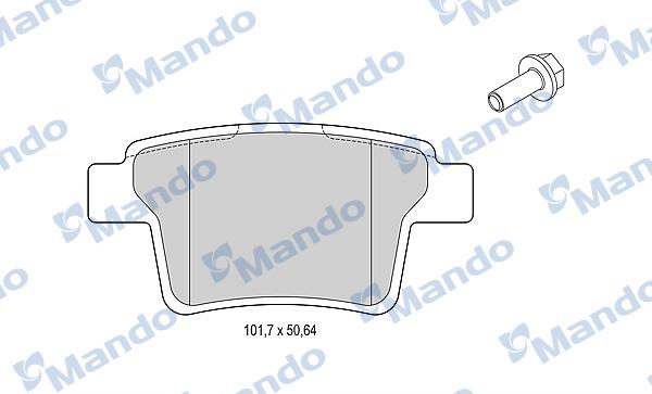 Mando MBF015220 - Тормозные колодки, дисковые, комплект autospares.lv