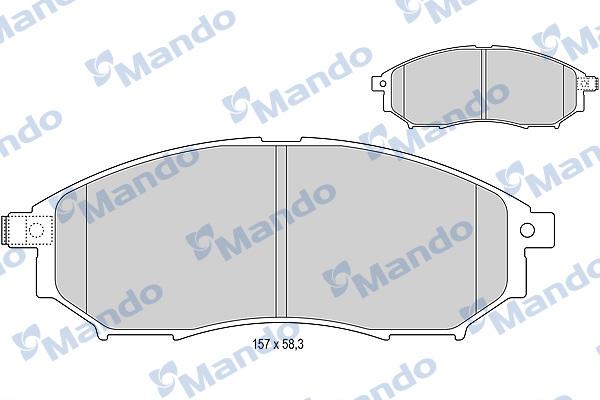Mando MBF015745 - Тормозные колодки, дисковые, комплект autospares.lv