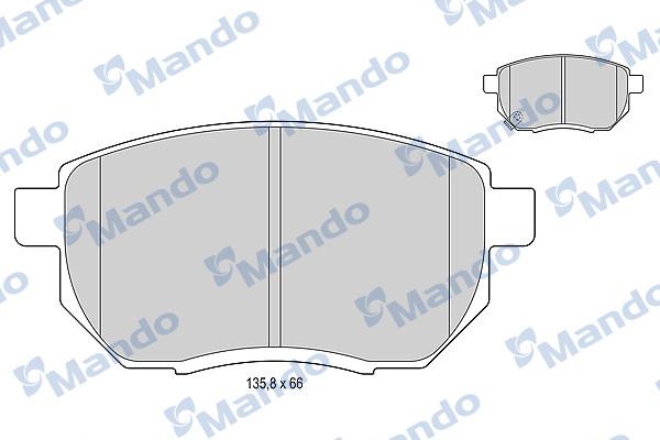 Mando MBF015748 - Тормозные колодки, дисковые, комплект autospares.lv