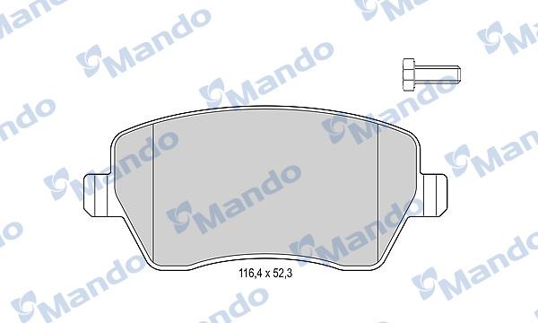 Mando MBF015751 - Тормозные колодки, дисковые, комплект autospares.lv