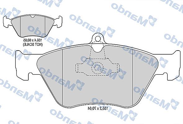 Mando MBF015757 - Тормозные колодки, дисковые, комплект autospares.lv