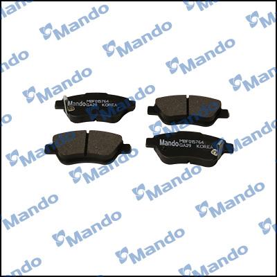 Mando MBF015764 - Тормозные колодки, дисковые, комплект autospares.lv