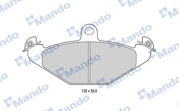 Mando MBF015762 - Тормозные колодки, дисковые, комплект autospares.lv