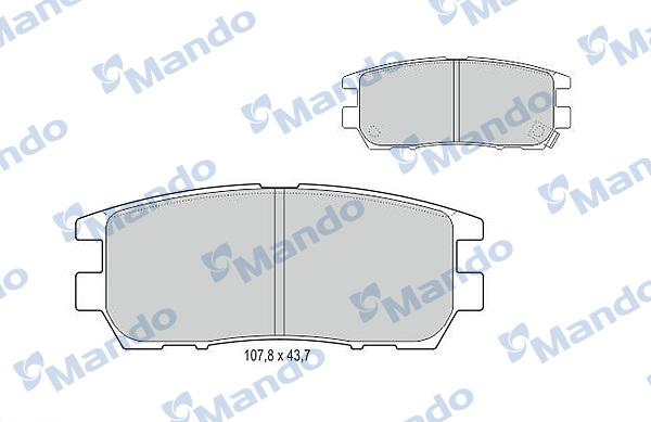 Mando MBF015709 - Тормозные колодки, дисковые, комплект autospares.lv