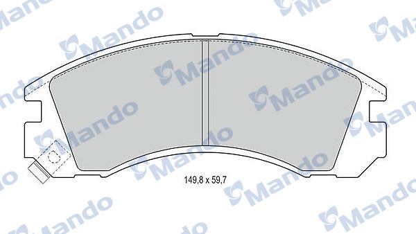 Mando MBF015708 - Тормозные колодки, дисковые, комплект autospares.lv