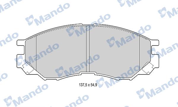 Mando MBF015712 - Тормозные колодки, дисковые, комплект autospares.lv