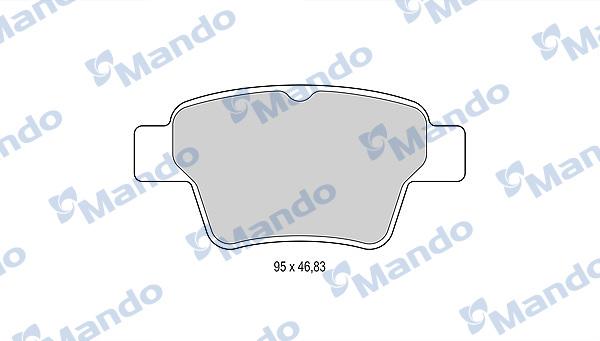 Mando MBF015780 - Тормозные колодки, дисковые, комплект autospares.lv
