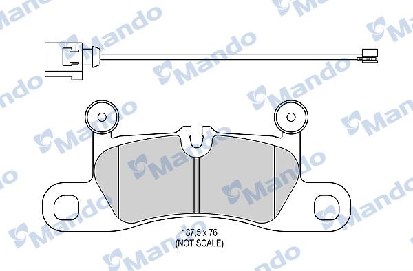 Mando MBF015788 - Тормозные колодки, дисковые, комплект autospares.lv