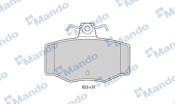 Mando MBF015730 - Тормозные колодки, дисковые, комплект autospares.lv