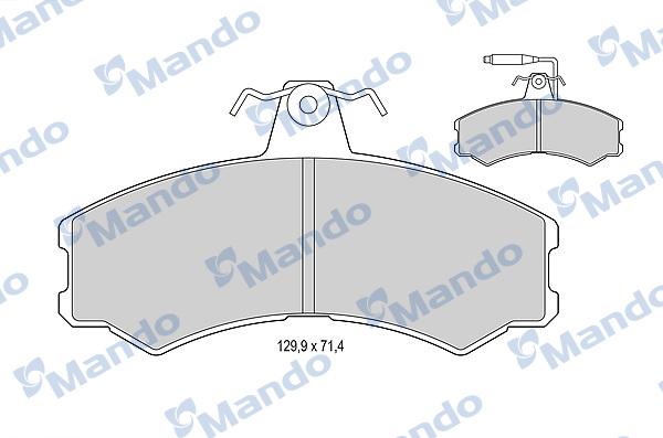 Mando MBF015770 - Тормозные колодки, дисковые, комплект autospares.lv