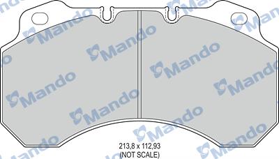 Mando MBF016067 - Тормозные колодки, дисковые, комплект autospares.lv
