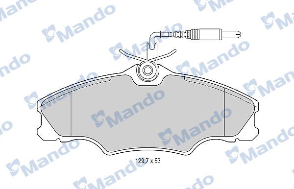 Mando MBF016011 - Тормозные колодки, дисковые, комплект autospares.lv