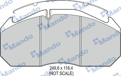 Mando MBF016087 - Тормозные колодки, дисковые, комплект autospares.lv