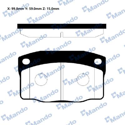 Mando RMPD02NS - Тормозные колодки, дисковые, комплект autospares.lv