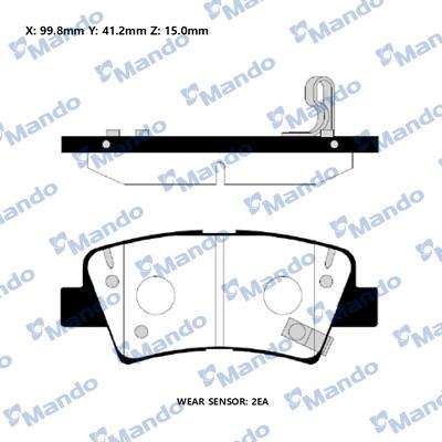 Mando RMPH60NS - Тормозные колодки, дисковые, комплект autospares.lv