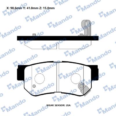 Mando RMPH18NS - Тормозные колодки, дисковые, комплект autospares.lv