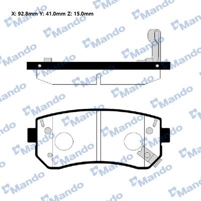 Mando RMPK46NS - Тормозные колодки, дисковые, комплект autospares.lv