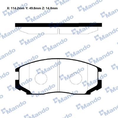 Mando RMPM01NS - Тормозные колодки, дисковые, комплект autospares.lv