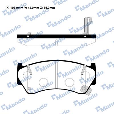 Mando RMPN01NS - Тормозные колодки, дисковые, комплект autospares.lv