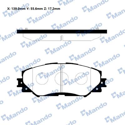 Mando RMPT08NS - Тормозные колодки, дисковые, комплект autospares.lv