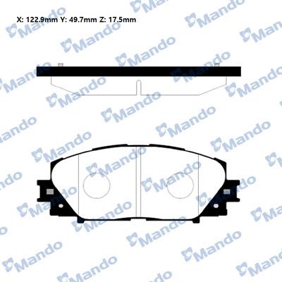 Mando RMPT12NS - Тормозные колодки, дисковые, комплект autospares.lv