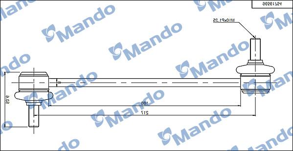 Mando SLD0003 - Тяга / стойка, стабилизатор autospares.lv