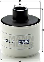 Mann-Filter C 913/1 - Воздушный фильтр, компрессор - подсос воздуха autospares.lv