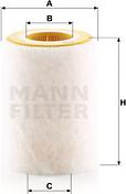Mann-Filter C 1036/2 - Воздушный фильтр, двигатель autospares.lv