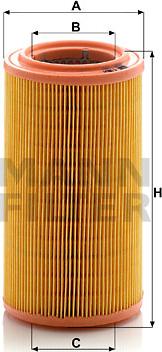 Mann-Filter C 1286/1 - Воздушный фильтр, двигатель autospares.lv