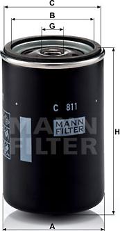 Mann-Filter C 811 - Воздушный фильтр, двигатель autospares.lv