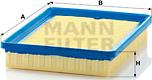 Mann-Filter C 2469 - Воздушный фильтр, двигатель autospares.lv