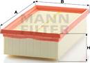 Mann-Filter C 2485/1 - Воздушный фильтр, двигатель autospares.lv